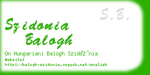 szidonia balogh business card